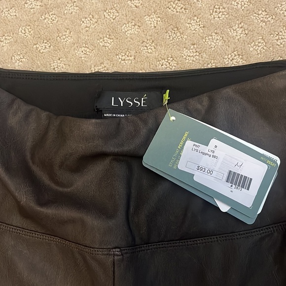 LYSSE NWT brown faux leather leggings - Picture 2 of 5